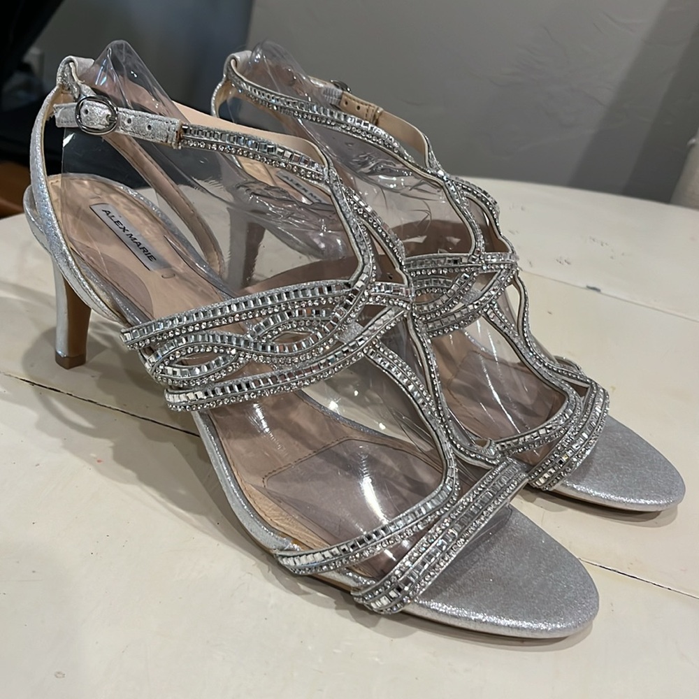 Alex Marie MelroyTwo Silver Sequin Heels size 10 women’s